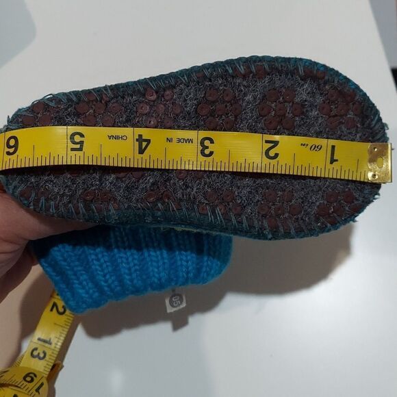 Garnet Hill New Wool Colorful Fish Bootie Slippers Sz 5 - Picture 7 of 7